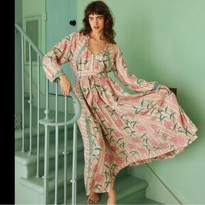 Natalie Martin silk Fiore dress in Chamomile Rose print